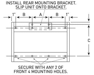 Question? Click for help with Rear Mounted Bracket Wine Closet Cooler  Units