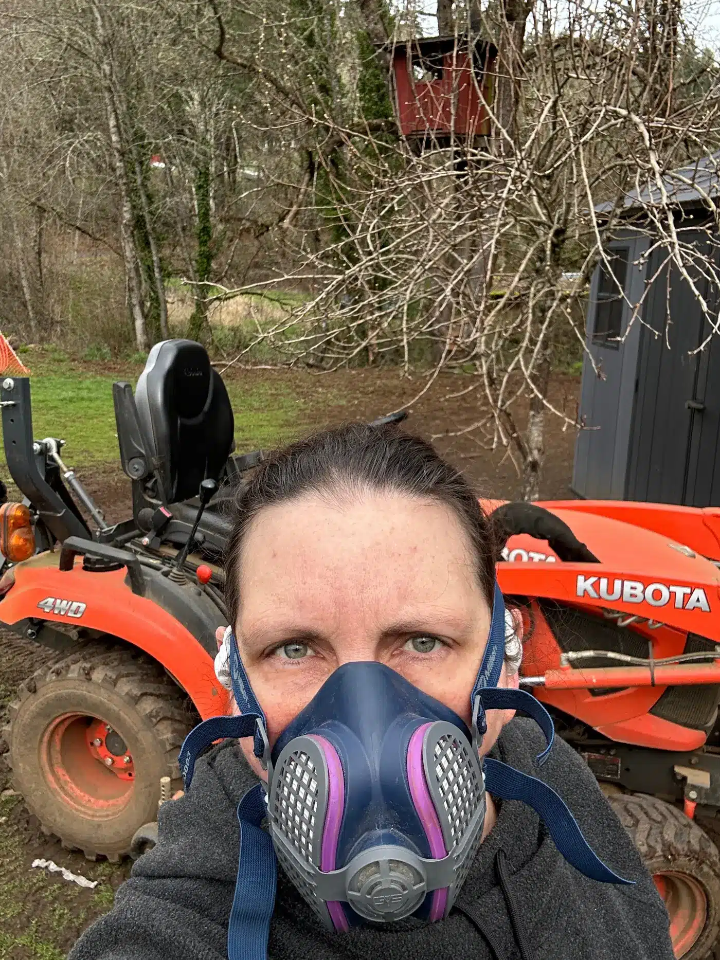 Heather Stamatelatos working outdoors in Oregon